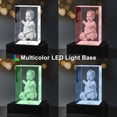thumbnail image 4 of 3D Crystal Photo Rectangle Shape Innovation Crystal Picture Personalized Gifts with Your Photo Customized Couples Pet Gifts with Colorful Light Base for Mom, Dad, Men, Women (Large Premuim-A), 4 of 9