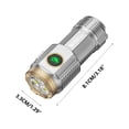 thumbnail image 1 of Meitianfacai Mini Fixed Focus High Brightness Flashlight With Portable Clip Design And Magnetic Suction Outdoor Three Bead Strong Light Flashlight 400MAH, 1 of 3
