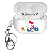 Sanrio AirPods Pro 2 Case Key Ring Keychain Holder Strap Hole Hard AirPods Pro 2nd Generation 2022 Cover - Hello Kitty Tennis