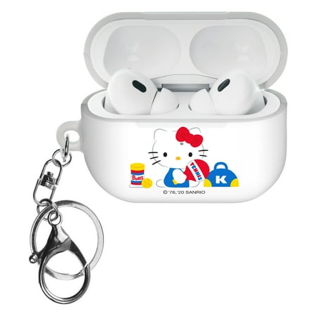 Sanrio AirPods Pro 2 Case Key Ring Keychain Holder Strap Hole Hard AirPods Pro 2nd Generation 2022 Cover - Hello Kitty Tennis