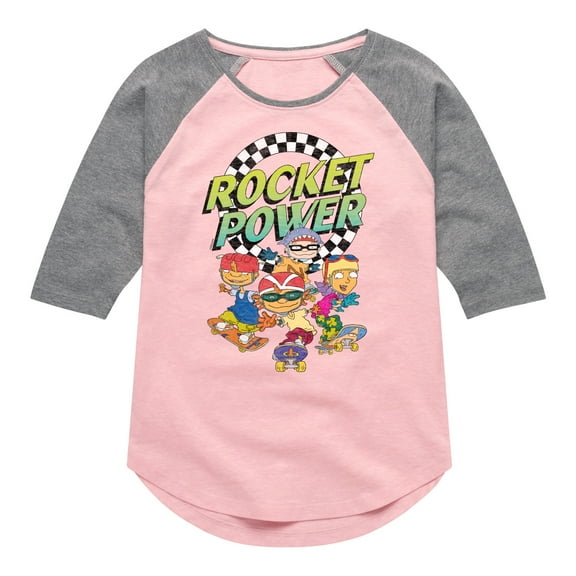 Rocket Power - Finish Line - Toddler And Youth Girls Raglan Graphic T-Shirt