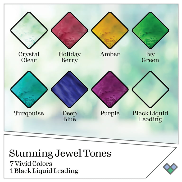 Gallery Glass Jewel Tones Promoggjl22 Stained Kit, 8 Piece Glass Paint Set for D