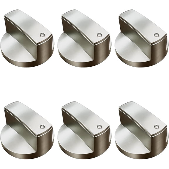 6 Pcs Gas Stove Knob, Cookers Knobs Replacement, Universal Cookers Knobs, for Hobs,Cooker & Ovens, Compatible with Most Gas Stoves