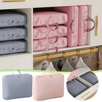 Vacuum Storage Bag for Clothes, Large Compression Bag with Hand Pump, 4 Pack Space Saver Bags for Travel & Home Organization, Heavy Duty for Seasonal Clothing & Blankets Storage,Vsgery