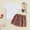 thumbnail image 5 of UAYOTSE Baby Boy Girl Summer Outfits with a Sweet Appeal, a Floral Print Short Sleeve T Shirt Top and Neat Checkered Shorts Set boys 12 month clothes summer(18-24 Months,White), 5 of 9