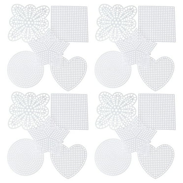 50 Pcs Plastic Canvas Sheets Embroidery Shapes Mesh Cross Stitch Set Child