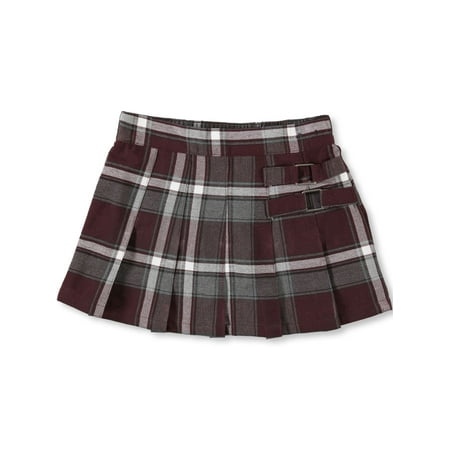 French Toast Little Girls’ Plaid Scooter (Sizes 4 - 6X) Color: burgundy/gray/white *plaid #91* Size: 6x