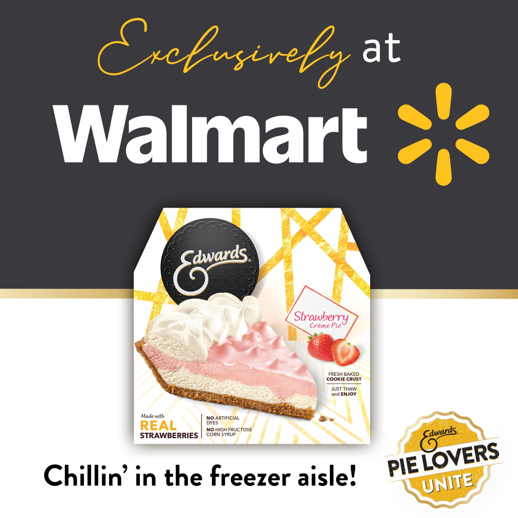 Edwards Premium Desserts Frozen Strawberry Crème Pie, 25.01 oz