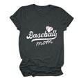 thumbnail image 2 of Nrmvnmi Mothers Baseball Tee Shirt for Women Short Sleeve Letter Printed Graphic Mom Gifts Tee Shirts Mothers Day Gifts, 2 of 5