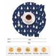 thumbnail image 6 of 13 Inch Round Placemats Set of 4, Christmas Navy Blue Non Slip Heat Insulation PP Table Mats, Winter Snowflakes Modern Xmas Trees Washable Place Mats for Kitchen Dining Party Table Decor, 6 of 7