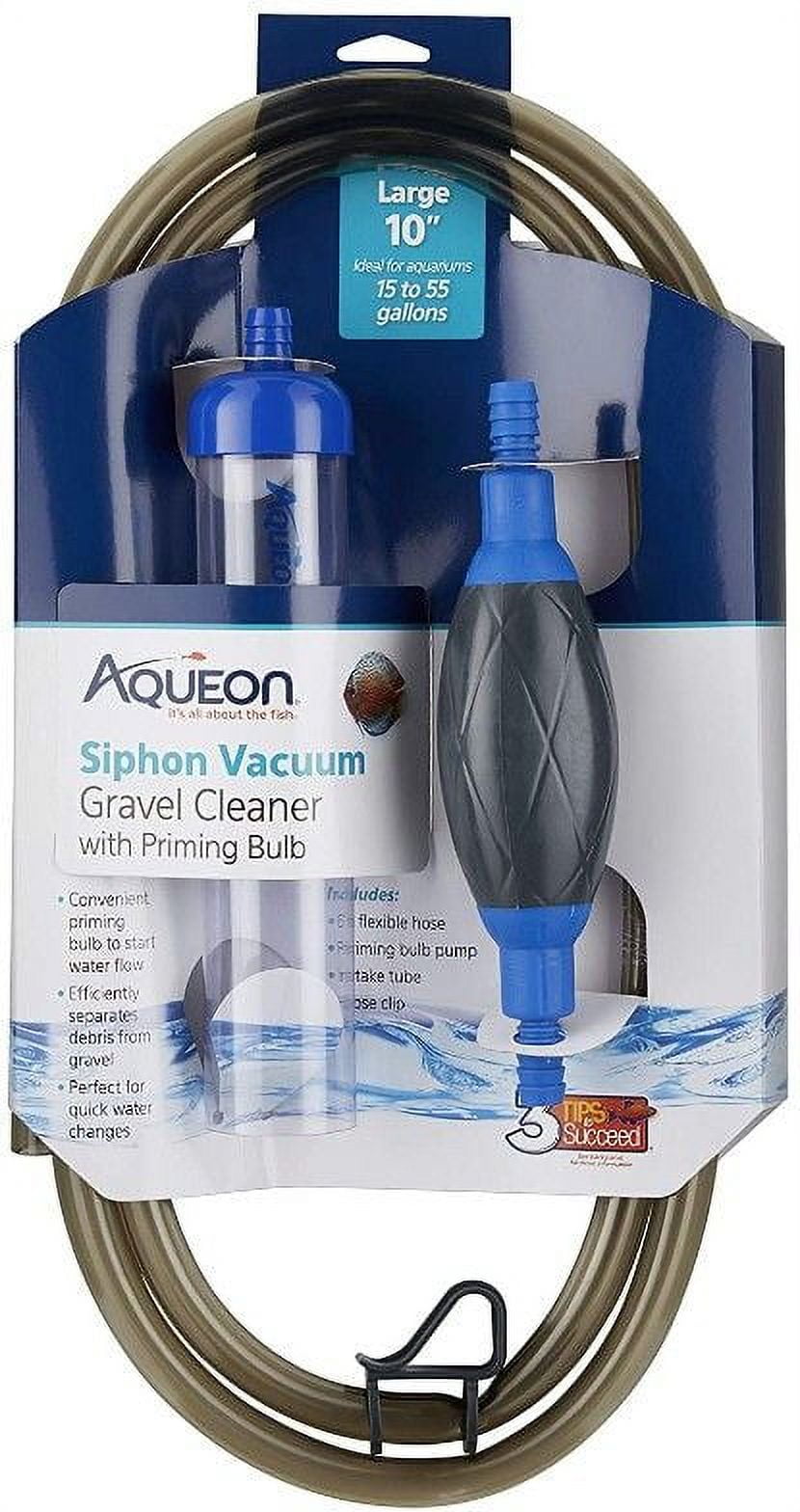 Aqueon Aquarium Siphon Vacuum Gravel Cleaner With Bulb Large 10 Inches Walmart
