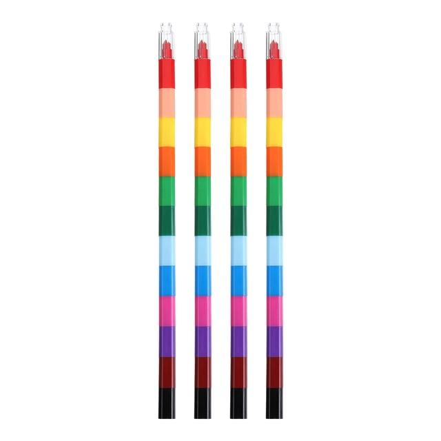 Crayones Apilables Uxcell, Paquete de 8 Crayones Cuadrados Apilables de 12 Colores