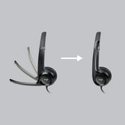 Logitech Over-Ear USB Headset with Noise Cancelling Microphone, Black, 2 Pack