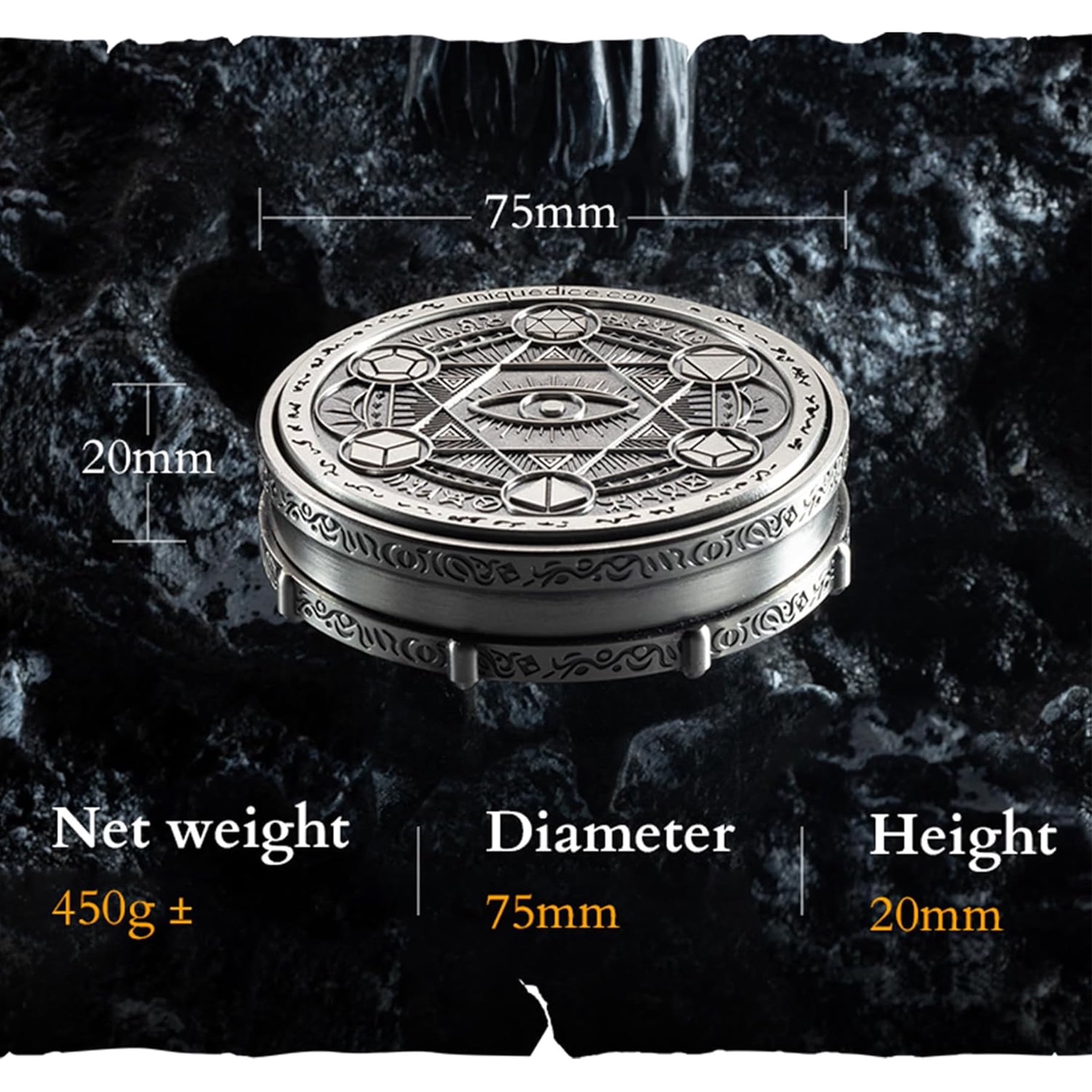 Metal Color Changing 7-in-2 Roulette Dice Spinner for Classic Games