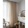 thumbnail image 2 of Crochet Lace Window Curtain Panel with Tassels Semi Sheer Hollow Curtains for Bedroom Living Room, 1 Pane Rod Pocketl, 2 of 6