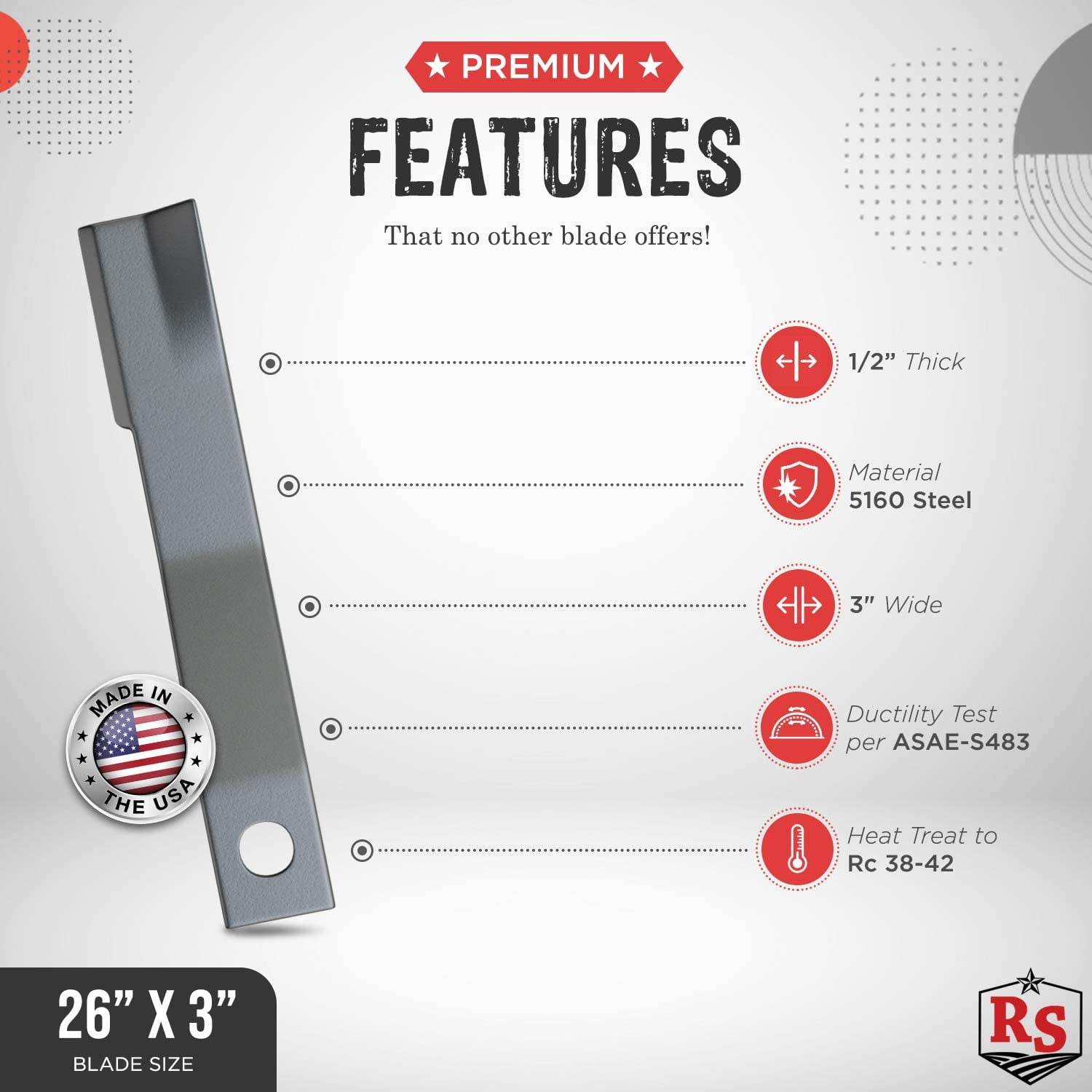 Rancher Supply Blade Pair, BMB-8079