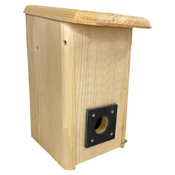 Small Winter Roost House – Cold Weather Shelter with Slate Predator Guard & Internal Perches – Insulated Pine Roosting Box for Wrens, Chickadees, Titmice, Nuthatches & Bluebirds – USA Made