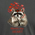 thumbnail image 3 of CafePress - Here's My Heart Cute Raccoon Blowing Kisse T Shirt - Mens Comfort Colors Shirt, 3 of 5