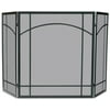 UniFlame 3 Panel Black Wrought Iron Screen - Mission Design