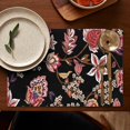 thumbnail image 5 of Pioneer Flower Floral Print Pattern Summer Placemats Table Placemats Set Of 4-Linen Kitchen Washable Placemats Table Mats 12x18 Inch Non-Slip Heat Resistant, 5 of 6