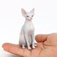 thumbnail image 4 of lote De 2 Figuras De Chat Sans Poil Jouet En Haute Simulación Modle Animale De Chat Oranaments De Maison Dcoration De Bureau Pour Enfants Adultes, 4 of 5