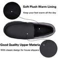 thumbnail image 5 of ​Harebell Men's Moccasin Slippers Memory Foam Slippers for Men Indoor Outdoor House Shoes Slip on Loafers Black US8, 5 of 7