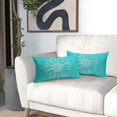 thumbnail image 6 of Aqua Turquoise Daisy Flower Lumbar Pillow Covers 12x20 Inch Set of 2 Spring Summer Floral Bloom Decorative Throw Pillows Seasonal Teal Pillow Cases Farmhouse Home Decor For Cushion Couch Outdoor, 6 of 6