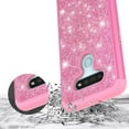 thumbnail image 4 of Value Pack + for LG K51 Q51 with Screen Protector Glitter TPU Bumper Case Hybrid Cell Phone Case Glitter Shock proof Edge Slim Bumper Scratch Cover (Pink), 4 of 4