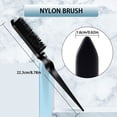 thumbnail image 2 of 3 Pcs Slick Back Hair Brush Set Bristle Hair Brush Edge Control Brush Teasing Comb for Women Baby Kids' Black Hair (Black), 2 of 5