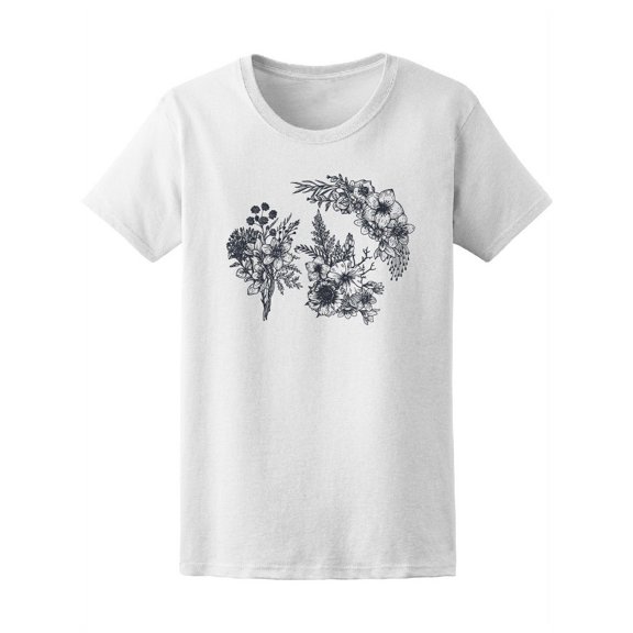 Set Of Floral Compositions Tee Women's -Image by Shutterstock