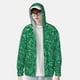 thumbnail image 2 of Fotbe Green Glitter Chaqueta con Protección Solar UPF 50+ para Hombre y Mujer, Camisa con Capucha y Bolsillos-Large, 2 of 7