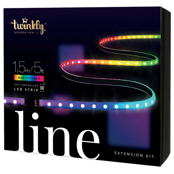 controller bovenstaand temperament Twinkly Line, Extension Kit App-Controlled Adhesive/Magnetic LED Light Strip  5ft - Walmart.com