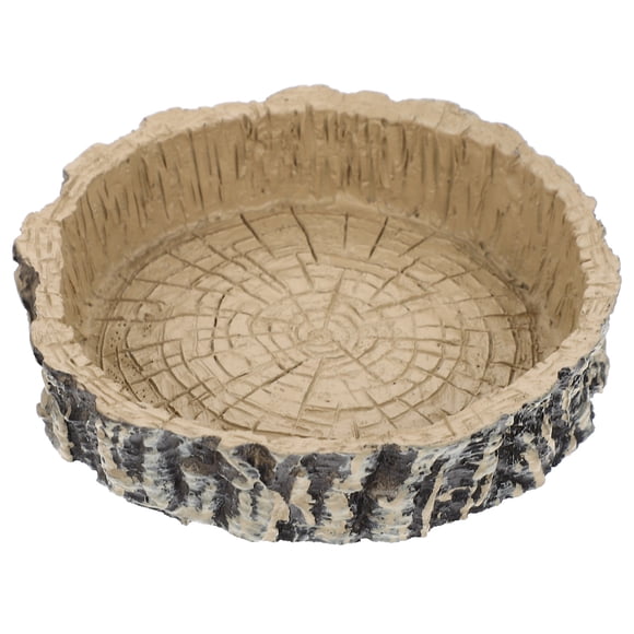 BRIGHTFUFU Reptile de resina Feeding Bowl Tortoise Feeding Basin Reptile Water Container