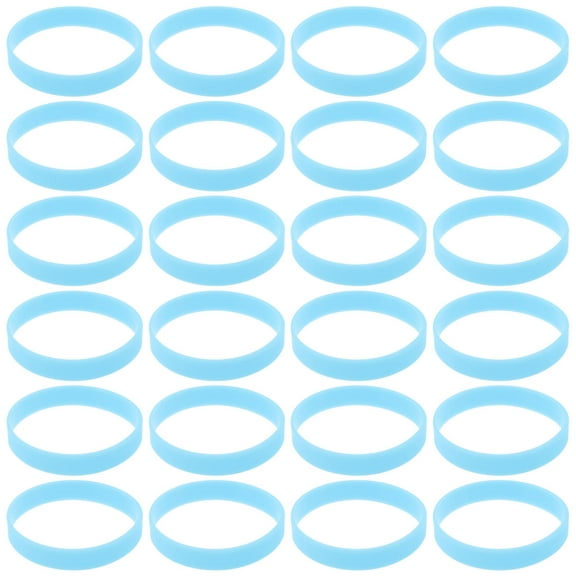 100 Pcs Luminous Silicone Bracelet Glow Sticks Bulk Ornaments Green Child Blue