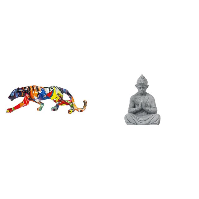 esculturas,estatua de figura decorativa andante,Estatua de mono,Estatua de Buda Mono para Interior y Exterior Budista,Figura en miniatura de alguien meditando,decoración para el hogar o el