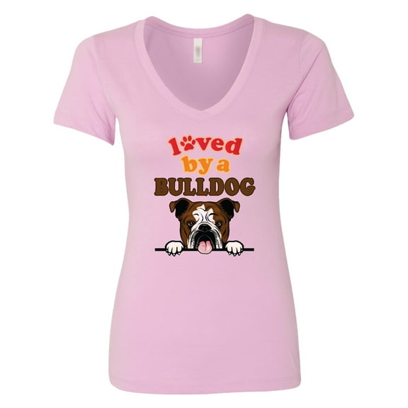 Inktastic English Bulldog Dog Women's V-Neck T-Shirt