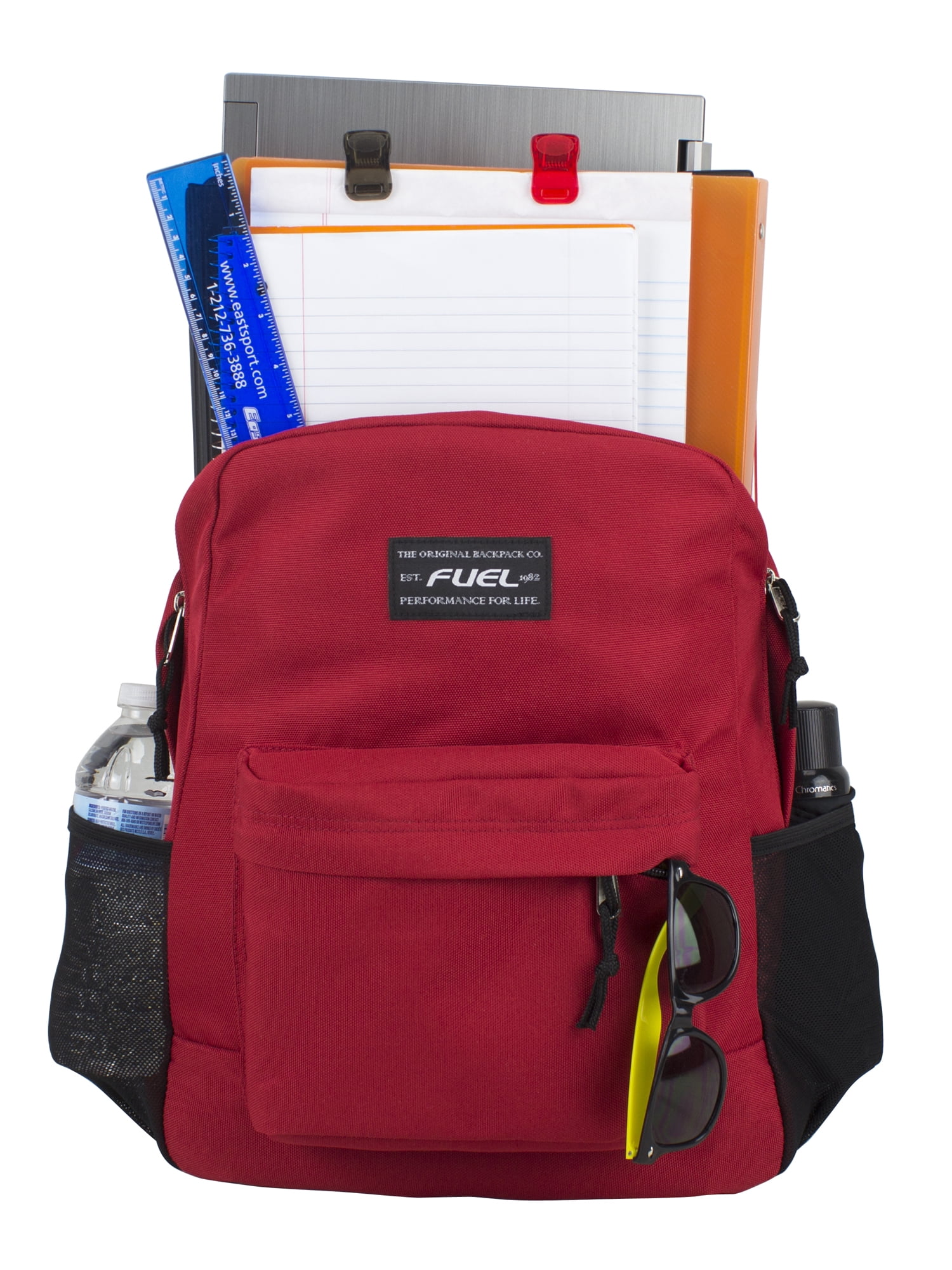 Fuel Unisex Legacy Everyday Classic Backpack, Red