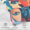 thumbnail image 3 of Coolnut Bathroom Hand Towels Set of 2-Abstract Human Faces, Cotton Bath Towels Lightweight Quickdry for Bathroom Ktichen Travel Gym, 16"×28", 3 of 6