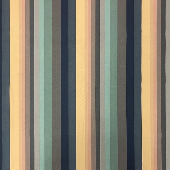 RSH Décor Indoor Outdoor Tufted Bench Cushion with Ties 51” x 18”, Braymont Dune Blue Stripe