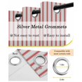 thumbnail image 6 of Red Striped Blackout Curtains 54 Inches Long for Bedroom, Red White Stripes Farmhouse Thermal Insulated Room Darkening Black Out Window Curtain Panels Grommet Drapes for Living Room, 6 of 8