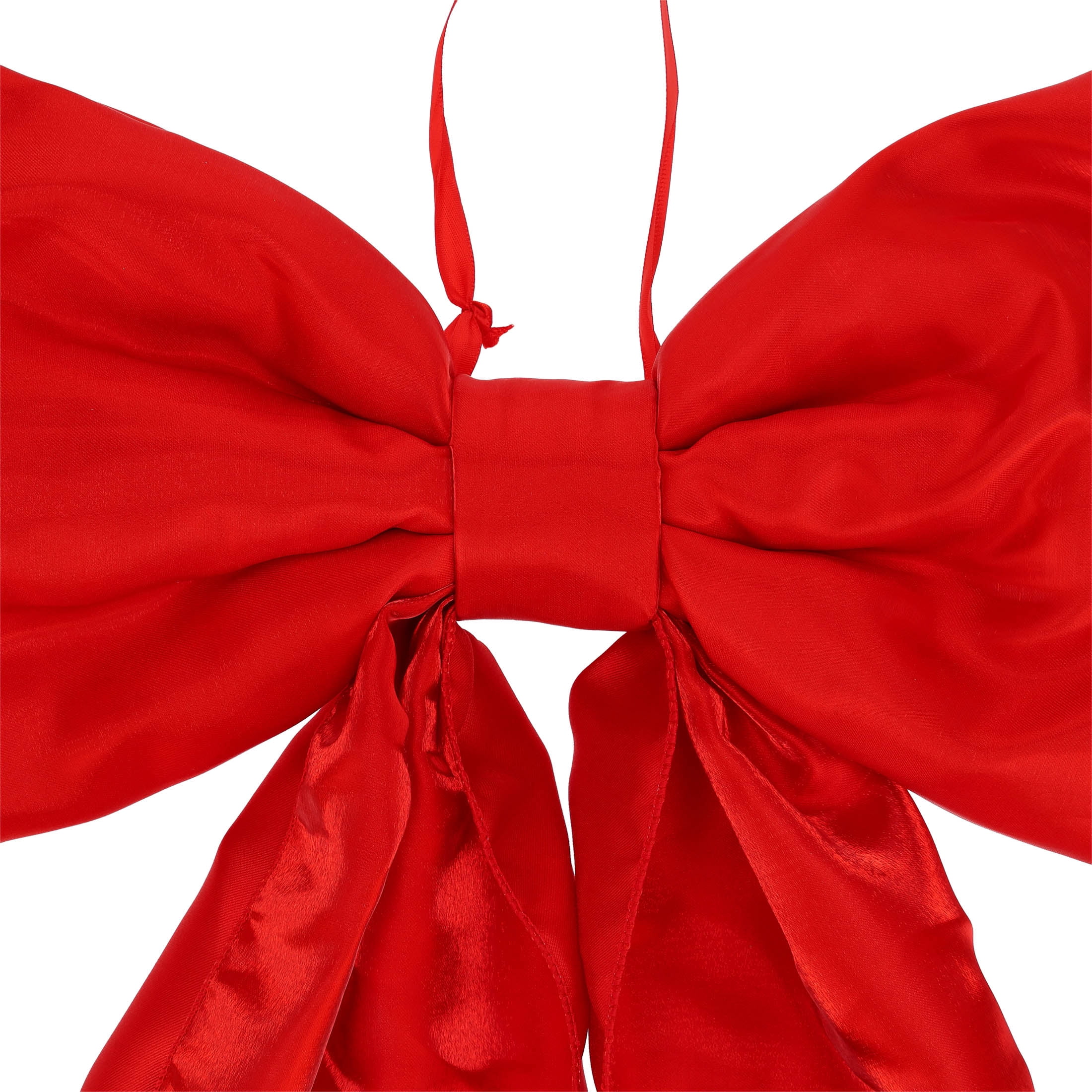 Satin Bow Christmas Tree Topper, Red, 7', by Holiday Time