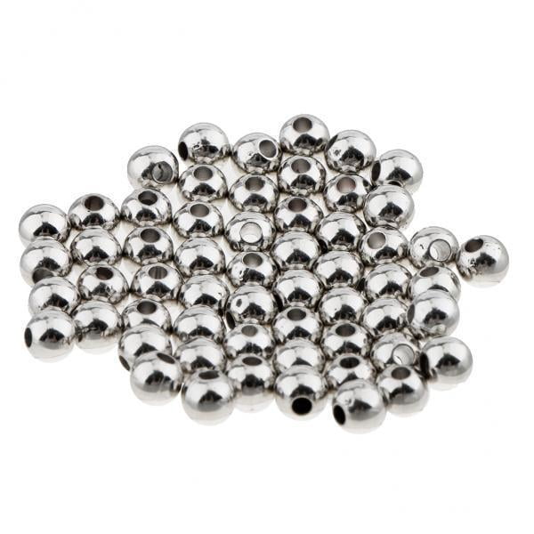 de plata,Espaciador de , sueltas,Hallazgos de joyería de bricolaje,Fabricación de joyas 5 mm perfecl Cuentas de plata