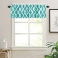 thumbnail image 2 of Teal Wave Kitchen Valances for Windows 60x18 Inch Kitchen Curtains Valances Rod Pocket Modern Abstract Art Farmhouse Bathroom Window Valances for Window Treatment Decor, 2 of 6