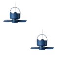 thumbnail image 1 of Moyic Ventilador de techo USB Eléctrico silencioso de 4 aspas con gancho Herramientas colgantes de 3 velocidades Función de sincronización Azul 2piezas, 1 of 6