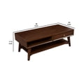 thumbnail image 5 of Coffee Table with 1 Drawer and Open Shelf Walnut Brown, 5 of 5
