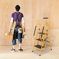 thumbnail image 4 of HiiKaa 3 Step Ladder with Handrails,330lbs Folding Step Stool with Non-Slip Side Armrests Large Pedal Area,Suitable for Home Office, 4 of 10