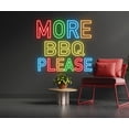 thumbnail image 2 of Glowneon More BBQ Please Neon Sign, BBQ Restaurant Signboard Decor, 2 of 4