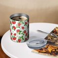 thumbnail image 3 of 12oz Coffee Tumblers White Strawberry Plants Fruit Stainless Steel Vacuum Insulated Travel Tumbler Coffee Cups Mug with Lid and Straw with Cleaning Brush for Cold & Hot Drinks, 3 of 5