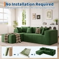 thumbnail image 5 of Modular Sectional Couches for Living Room, Modern Polyester Upholstered  L Shaped Couch with Pillows, High Density Foam Corner Sofa for Bedroom, No Assembly Required, Green, 5 of 9