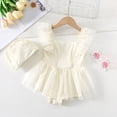 thumbnail image 2 of Gubotare Baby Girl Swim Suit Toddler Baby Girls Bikini One Piece Swimsuits Off Shoulder Swimwear Beach Bathing Suit 2T 3T (White,2-3 Years), 2 of 4